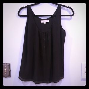EUC Black Button Tank